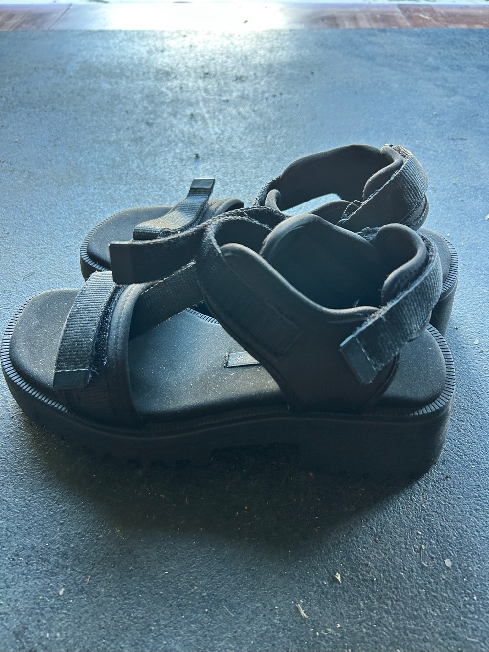 Zara Black Platform Sandals